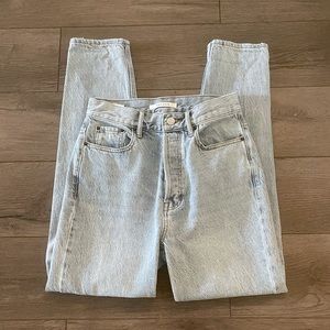 Pacsun ultra high rise slim light wash jean size 25